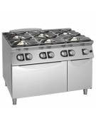 Cucina 6 Fuochi a gas MEDIA POTENZA con forno a gas MAXI - cm 120x90x85/90h