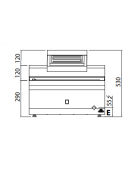 Scaldapatate elettrico con vasca riscaldata in acciaio INOX AISI 304 - Potenza 1,1 kW  - cm. 60x60x29h