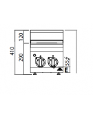 CUCINA ELETTRICA 2 PIASTRE TONDE DA BANCO - POTENZA TOTALE 4 KW - CM 30x60x29H - POTENZA KW 4 TRIFASE