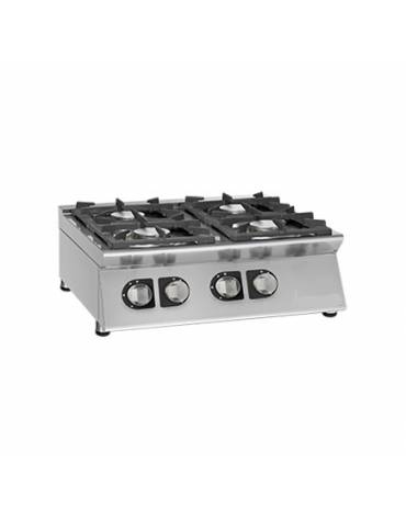 Cucina elettrica 6 piastre su forno elettrico e armadio. m.90/12