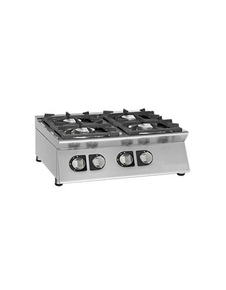 Cucina elettrica 6 piastre su forno elettrico e armadio. m.90/12