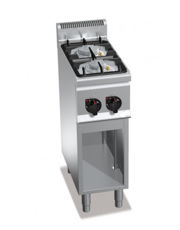 CUCINA A GAS 2 FUOCHI SU VANO MEDIA POTENZA - 9,5 KW - CM 30x60x90H