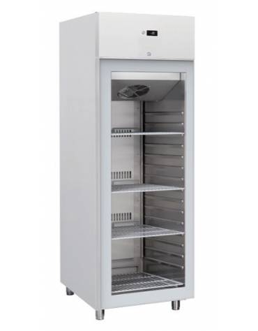 Armadio refrigerato in acciaio inox AISi 304, refrigerazione ventilata, temperatura - 15/-18°C - cm 70x82x205h