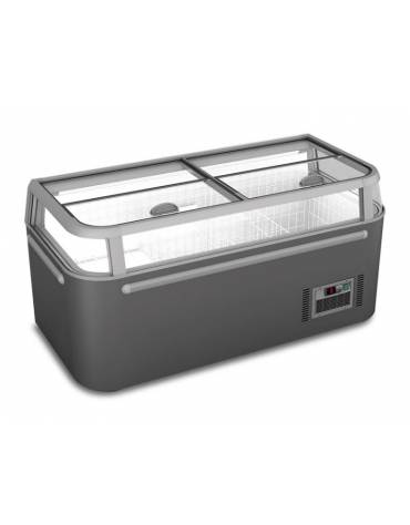 Isola surgelati refrigerata con vetri scorrevoli cm 213,2x90x94h