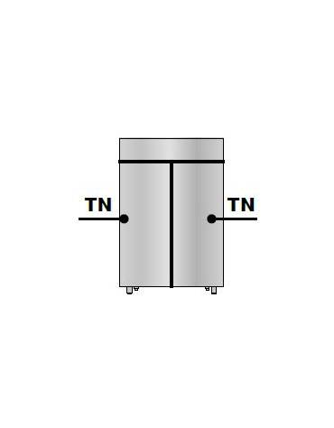 Armadio Comb. Refrigerato Inox a doppia temp. TN+TN 2 porte cm 142x80x203h