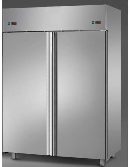 Armadio Comb. Refrigerato Inox a doppia temp. TN+TN 2 porte cm 142x80x203h