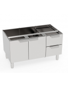 Vani neutri con 2 porte e 2 cassetti, cm vani 104,5x57x40h - dim. tot. 105x57,5x60h