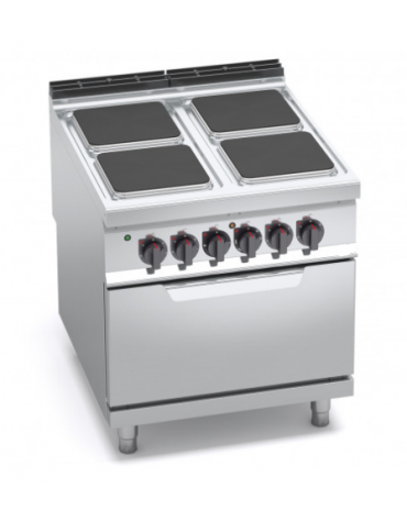 CUCINA ELETTRICA 4 PIASTRE QUADRE + FORNO ELETTRICO 2/1