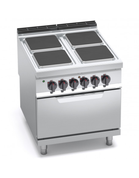 CUCINA ELETTRICA 4 PIASTRE QUADRE + FORNO ELETTRICO 2/1