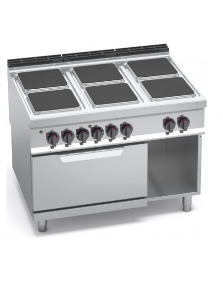 CUCINA ELETTRICA 6 PIASTRE QUADRE + FORNO ELETTRICO 2/1