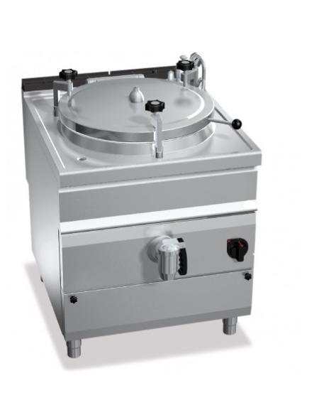 PENTOLA A VAPORE CON AUTOCLAVE RISCALDAMENTO INDIRETTO 200 LT - CM 100X115X90H