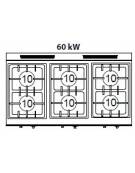 Cucina inox professionale 6 Fuochi a gas MEDIA POTENZA