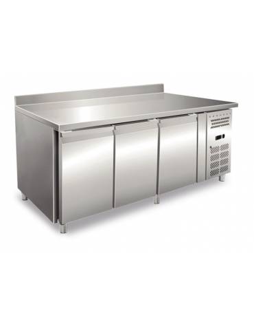 Tavolo refrigerato congelatore con alzatina cm. 136x70x85h