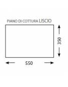 Fry top doppio a gas da banco con piastra di cottura liscia cm 55x51,5x24h