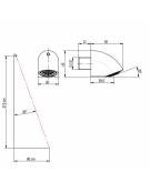 Soffione doccia a parete antivandalo ed antipiccagione con diffusore fisso