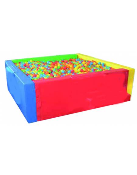 Piscina quadrata con elementi accostabili mediante velcro (palline escluse), cm200x200x50h