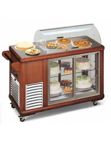 Carrello refrigerato per dolci refrigerazione ventilata mm 1339x560x1078h