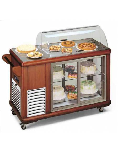 Carrello refrigerato per dolci refrigerazione ventilata mm 1339x560x1078h