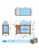 Carrello refrigerato per dolci refrigerazione ventilata mm 1339x560x1078h