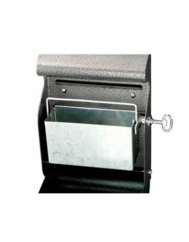 Posacenere a muro in acciaio inox - Ø cm 20x14 h