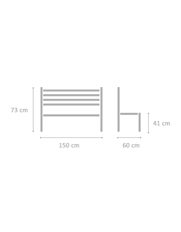 Panchina Arizona cm 60x150x74h