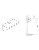 Cappa professionale a parete snack inox AISI 304 con filtri a labirinto per cucina ristorante-CON MOTORE INCLUSO-cm 100x90x45H