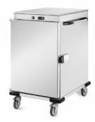 Armadio/carrello portateglie riscaldato in acciaio inox 18/10 AISI 304 - 9 teglie GN 2/1 - cm 92x72x110h