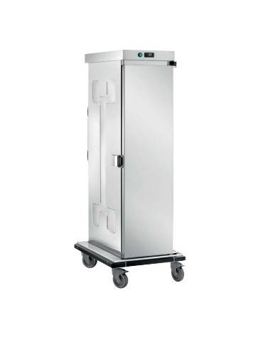 Carrello thermobox refrigerato in acciaio inox 18/10 AISI 304 - versione statica - 20 Teglie GN 1/1 - cm 60x80x173h