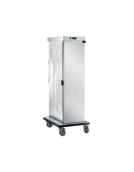 Carrello thermobox refrigerato in acciaio inox 18/10 AISI 304 - versione statica - 20 Teglie GN 1/1 - cm 60x80x173h