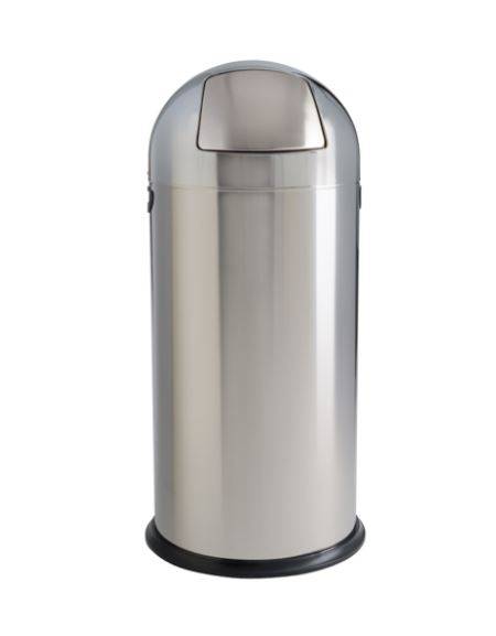 Gettacarte inox, Lt 45 - Push inox, apertura a pedale - Ø cm 30x