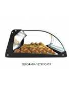 Vetrina bar neutra porta brioches in plexiglass e legno con 2 ripiani - mm 700x350x385h