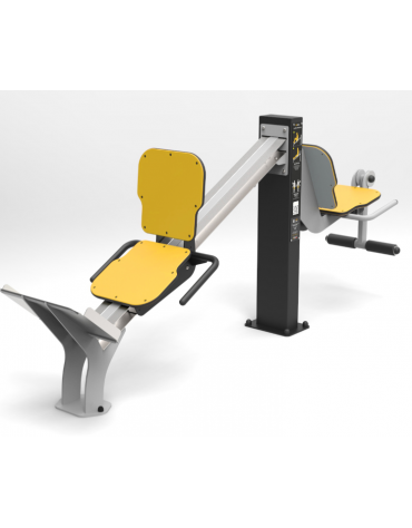 Attrezzo Doppio Gambe per l’allenamento dei muscoli quadricipiti e dei glutei - da interrare - cm 215,1x58x110h