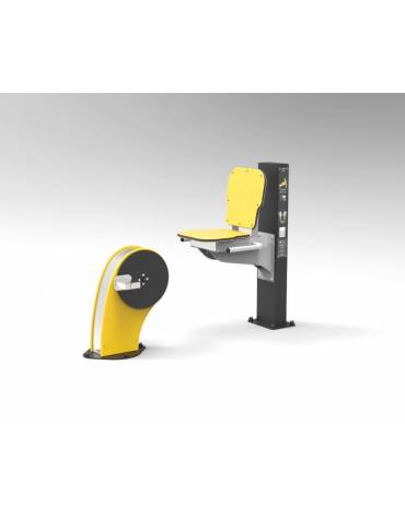 Cyclette Gambe - attrezzo per esercizio aerobico, utilizzato per riscaldamento e consumo calorie - da interrare - cm 153x56x110h