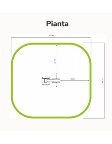 Cyclette Braccia Inclusiva - attrezzo per l’esercizio aerobico degli arti superiori - da interrare - cm 86,3x59x110h