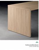 Scrivania lineare  fianco legno 200x90x74h