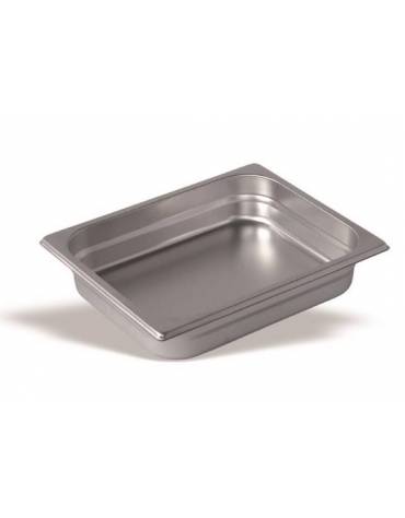 BACINELLA ACCIAIO INOX GASTRONORM CON FONDO DIFFUSORE PER INDUZIONE - GN 1/1 mm 530x325 - Altezza mm 65