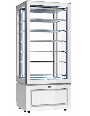 VETRINA GELATERIA DOPPIA VERTICALE STATICA 2 PORTE CON 1 MOTORE CM 138X62X189,5H