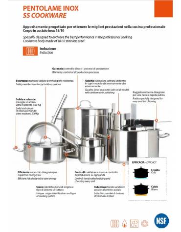 Casseruola alta 2 maniglie mm 300x500 lt. 59