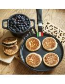 Padella per pancake in alluminio con manico in bakelite - per induzione spessore mm 6,5 - Diametro mm 250 - Altezza mm 25