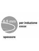 Padella per pancake in alluminio con manico in bakelite - per induzione spessore mm 6,5 - Diametro mm 250 - Altezza mm 25