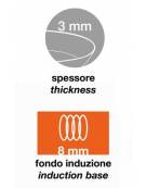 CASSERUOLA ALTA 2 MANIGLIE ALLUMINIO PER INDUZIONE - MM ø 200X115H