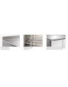 Tavolo refrigerato pasticceria ventilato con alzatina 2 porte - cm 151x80x85h