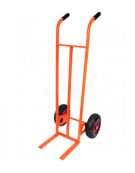 Carrello portacasse con forche - 2 ruote pneumatiche cm 26 con cerchi in acciaio - cm 49x56x125h - forche di carico cm 255x290