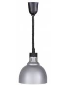 Lampada riscaldante a infrarossi a sospensione - colore nero o argento - potenza 250W - diametro 270 mm