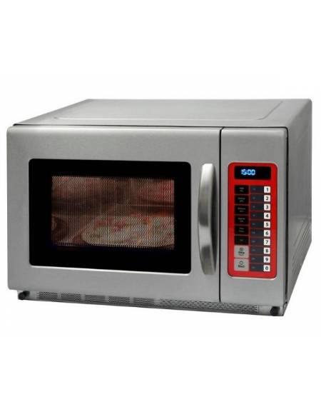 Forno Microonde acciaio inox LED Display - Grande volume lt 35 GN 2/3 - Potenza resa W 1800 - 5 Livelli di potenza - mm 570x512x