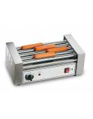 Gira / Cuoci Wurstel in acciaio inox a 5 rulli - ideale per paninoteche, snak-bar, fast-foods - mm 450x230x170h