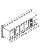 Banco bar refrigerato 4 sportelli motore interno da cm. 300