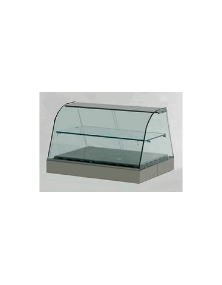 Vetrina calda da banco vetri curvi cm. 168x70x55h - PER TEGLIE