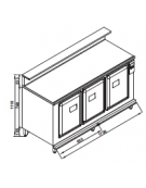 Banco bar refrigerato 3 sportelli motore esterno da cm. 170