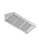 Cappa a parete snack inox per ristorante cm 240x90x15/40h